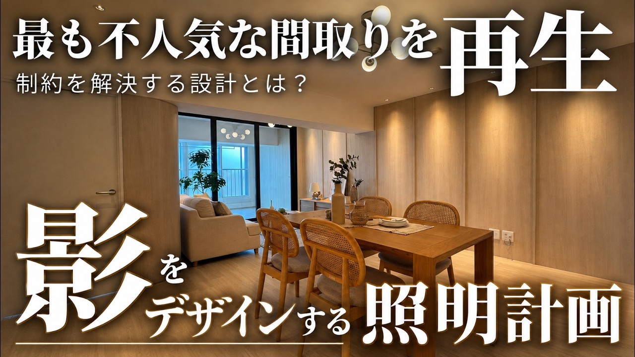 【ルームツアー】センターリビング間取りの中古マンションをフルリノベ。影をデザインする照明計画とは？
